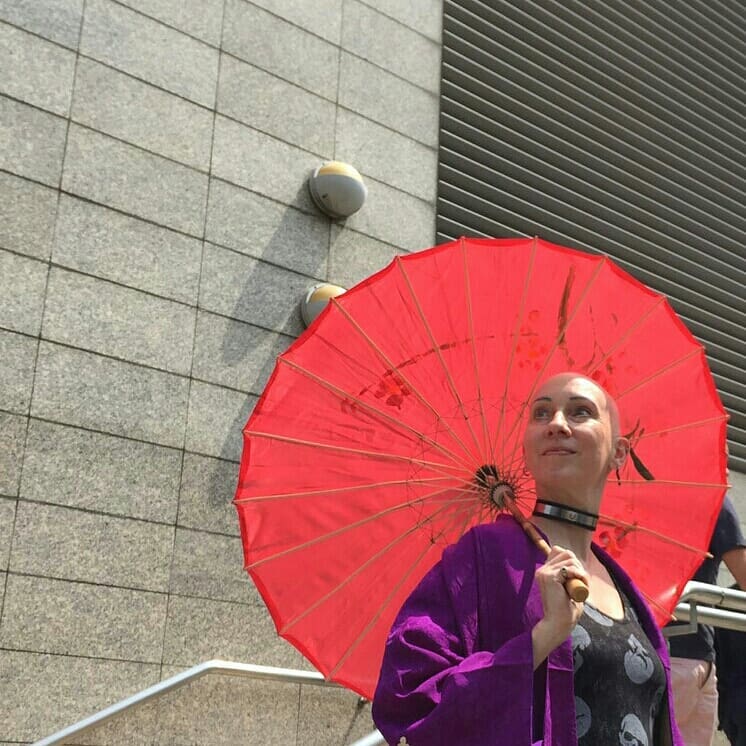 Customer wearing Sumo Vintage